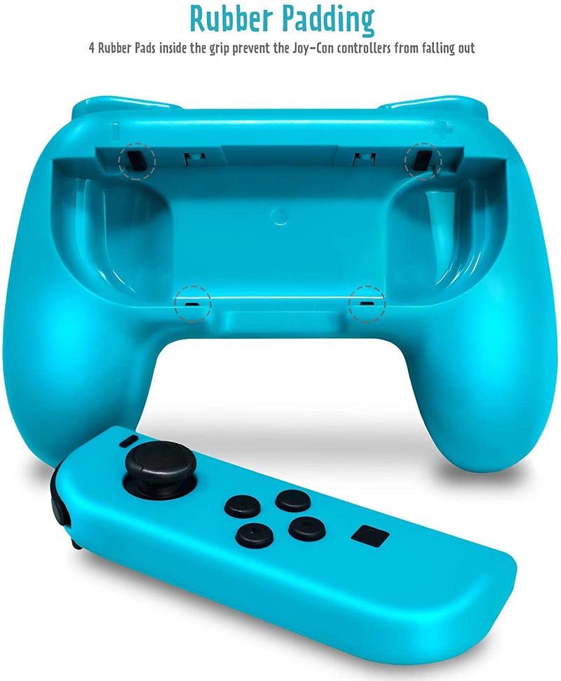 IRIDESCENT Controller Grip for Nintendo Switch Joy-Con, Wear-Resistant Handheld Joystick Remote Handle Compatible with Switch, 2 Pack (Red+Blue) - Image 5